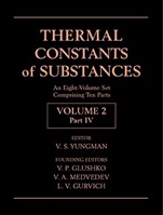 Thermal Constants of Substances, 8 Volume Set - ISBN 9780471318552