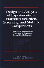 Design and Analysis of Experiments for Statistical Selection, Screening, and Multiple Comparisons - ISBN 9780471574279
