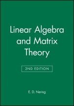 Linear Algebra and Matrix Theory - ISBN 9780471631781