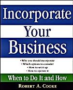 Incorporate Your Business: When To Do It And How - ISBN 9780471669524