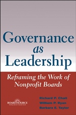 Governance as Leadership: Reframing the Work of Nonprofit Boards - ISBN 9780471684206