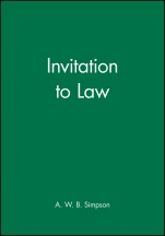 Invitation to Law - ISBN 9780631145387