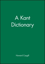 A Kant Dictionary - ISBN 9780631175353