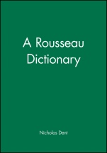 A Rousseau Dictionary - ISBN 9780631175698