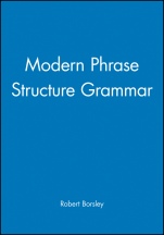Modern Phrase Structure Grammar - ISBN 9780631184072