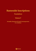 Ramesside Inscriptions: Translations Setnakht, Ramesses III and Contemporaries - ISBN 9780631184317