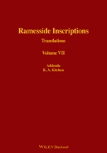 Ramesside Inscriptions: Translated and Annotated, Translations Addenda to I – VI - ISBN 9780631184331