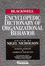 The Blackwell Encyclopedic Dictionary of Organizational Behavior - ISBN 9780631187813