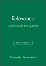 Relevance: Communication and Cognition - ISBN 9780631198789