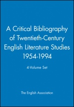A Critical Bibliography of Twentieth–Century English Literature Studies 1954–1994, 4–Volume Set - ISBN 9780631209409