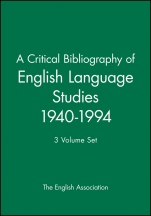 A Critical Bibliography of English Language Studies 1940–1994: 3 Volume Set - ISBN 9780631209423