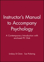 Instructors Manual to Accompany Psychology: A Contemporary Introduction with enclosed PC Disk - ISBN 9780631209614