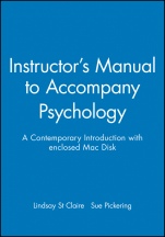 Instructors Manual to Accompany Psychology: A Contemporary Introduction with enclosed Mac Disk - ISBN 9780631213994