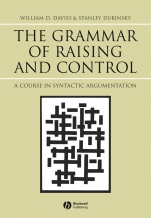 The Grammar of Raising and Control: A Course in Syntactic Argumentation - ISBN 9780631233015