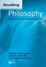 Reading Philosophy: Selected Texts with a Method for Beginners - ISBN 9780631234371