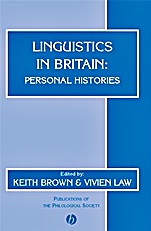 Linguistics in Britain: Personal Histories - ISBN 9780631234760