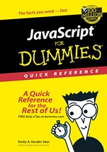 JavaScript For Dummies Quick Reference - ISBN 9780764501128