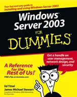 Windows Server 2003 For Dummies - ISBN 9780764516337