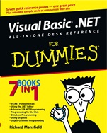 Visual Basic .NET All–In–One Desk Reference For Dummies - ISBN 9780764525797