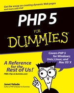 PHP 5 For Dummies - ISBN 9780764541667