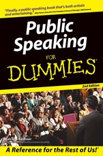 Public Speaking For Dummies - ISBN 9780764559549