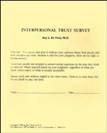 Interpersonal Trust Surveys: Self, Revised Second Printing - ISBN 9780787945084
