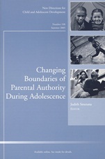 Changing Boundaries of Parental Authority During Adolescence: New Directions for Child and Adolescent Development, Number 108 - ISBN 9780787981921