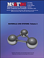 Materials Science and Technology (MS&T) 2006: Materials and Systems - ISBN 9780873396486