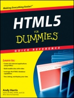 HTML5 For Dummies Quick Reference - ISBN 9781118012529