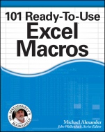 101 Ready–To–Use Excel Macros - ISBN 9781118281215