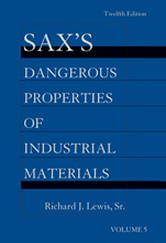 Saxs Dangerous Properties of Industrial Materials, 5 Volume Set: Print and CD Package - ISBN 9781118356920