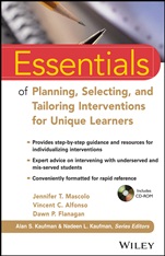 Essentials of Planning, Selecting, and Tailoring Interventions for Unique Learners - ISBN 9781118368213