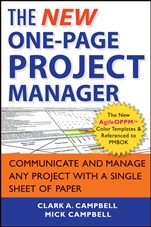 The New One–Page Project Manager: Communicate and Manage Any Project With A Single Sheet of Paper - ISBN 9781118378373
