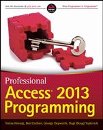 Professional Access 2013 Programming - ISBN 9781118530832