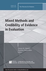 Mixed Methods and Credibility of Evidence in Evaluation: New Directions for Evaluation, Number 138 - ISBN 9781118720394