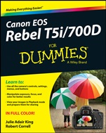 Canon EOS Rebel T5i/700D For Dummies - ISBN 9781118722961