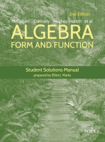 Algebra: Form and Function Student Solutions Manual - ISBN 9781118941713