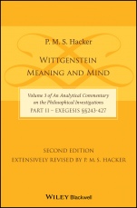 Wittgenstein: Meaning and Mind (Volume 3 of an Analytical Commentary on the Philosophical Investigations), Part 2: Exegesis, Section 243–427 - ISBN 9781118951750