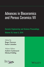 Advances in Bioceramics and Porous Ceramics VII, Volume 35, Issue 5 - ISBN 9781119040385