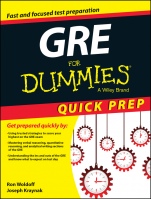 GRE For Dummies Quick Prep - ISBN 9781119068648