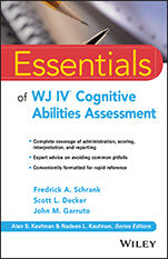 Essentials of WJ IV Cognitive Abilities Assessment - ISBN 9781119163367