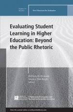 Evaluating Student Learning in Higher Education: Beyond the Public Rhetoric: New Directions for Evaluation, Number 151 - ISBN 9781119316442