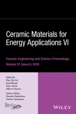 Ceramic Materials for Energy Applications VI, Volume 37, Issue 6 - ISBN 9781119321743