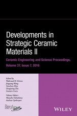 Developments in Strategic Ceramic Materials II: A Collection of Papers Presented at the 40th International Conference on Advanced Ceramics and Composites, January 24–29, 2016, Daytona Beach, Florida -
