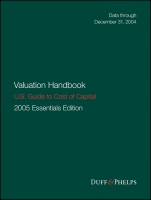 Valuation Handbook – U.S. Guide to Cost of Capital - ISBN 9781119398585
