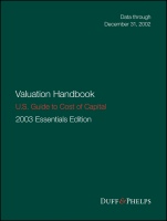 Valuation Handbook – U.S. Guide to Cost of Capital - ISBN 9781119398622