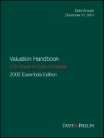 Valuation Handbook – U.S. Guide to Cost of Capital - ISBN 9781119398677