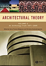 Architectural Theory: Volume II – An Anthology from 1871 to 2005 - ISBN 9781405102605
