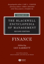 The Blackwell Encyclopedia of Management: Finance - ISBN 9781405118262