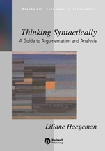 Thinking Syntactically: A Guide to Argumentation and Analysis - ISBN 9781405118521